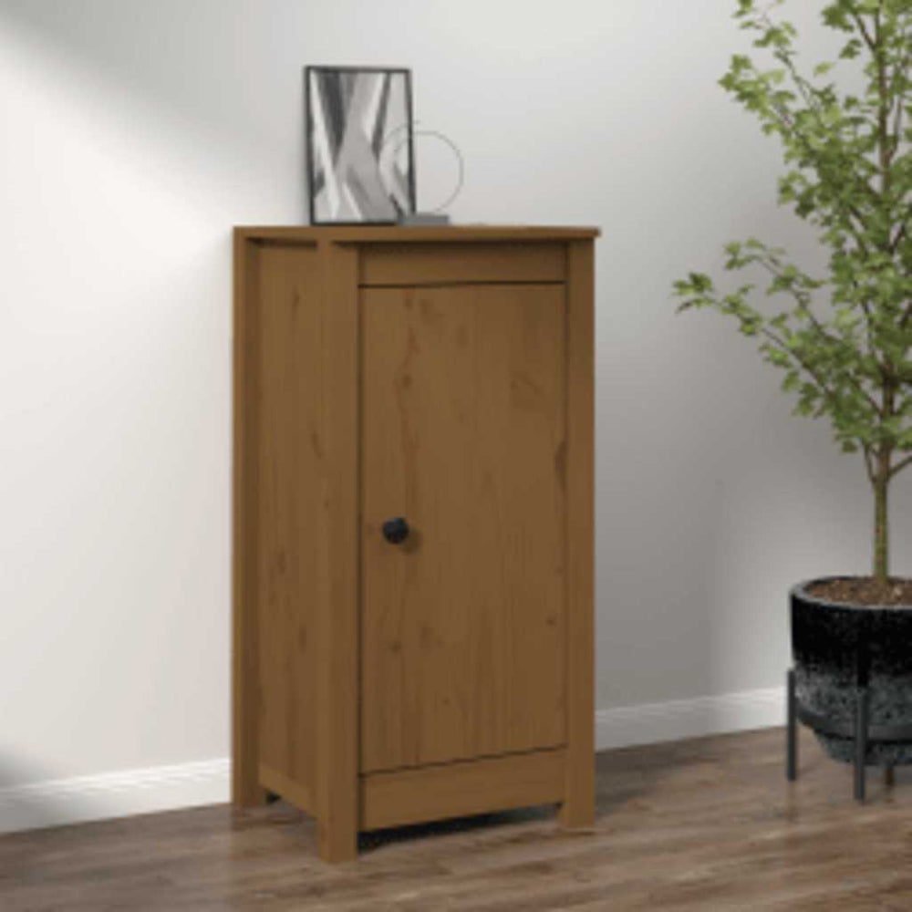 Sideboard Honigbraun Kiefer Massivholz 39x80 cm