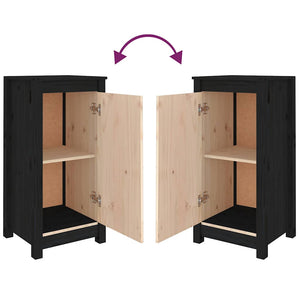 Schwarze Kiefer Sideboards, 2er-Set