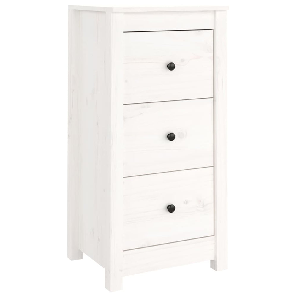 Weißes Kiefer Massivholz Sideboard 40x80 cm