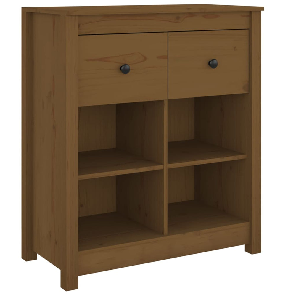 vidaXL Sideboard Honey Brown 70x35x80 cm Solid Pine Wood