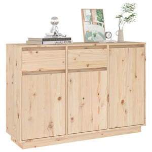 vidaXL Sideboard 110x34x75 cm Solid Pine Wood
