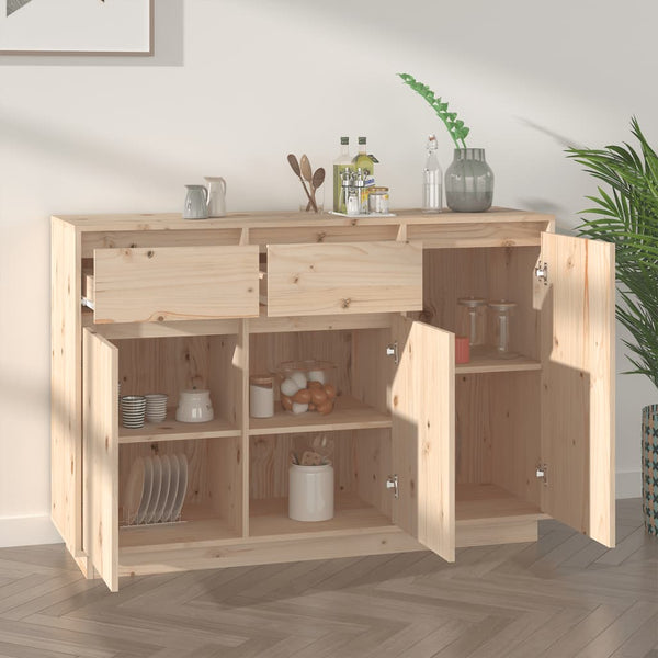 vidaXL Sideboard 110x34x75 cm Solid Pine Wood