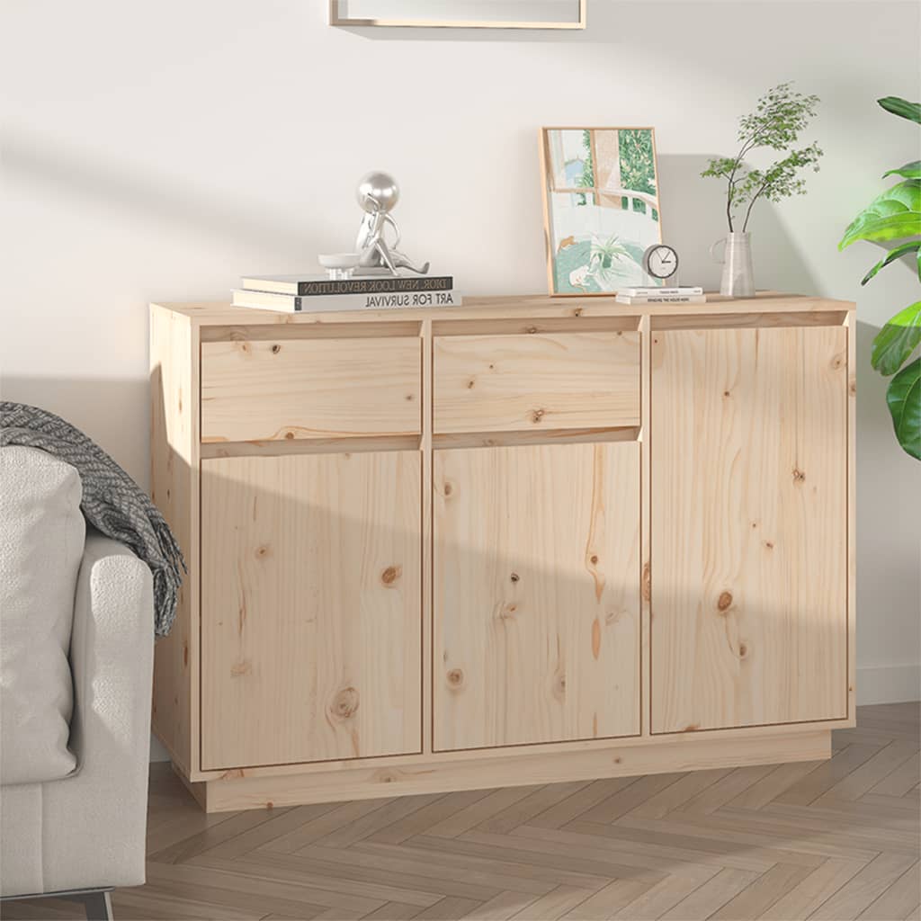 vidaXL Sideboard 110x34x75 cm Solid Pine Wood