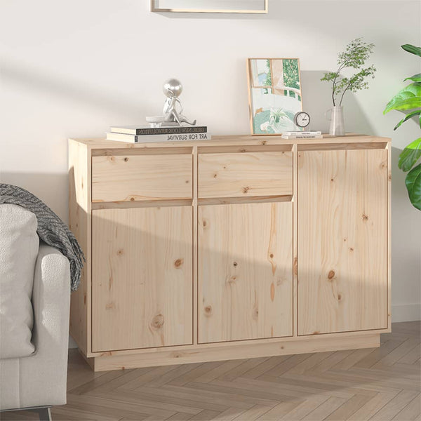 vidaXL Sideboard 110x34x75 cm Solid Pine Wood