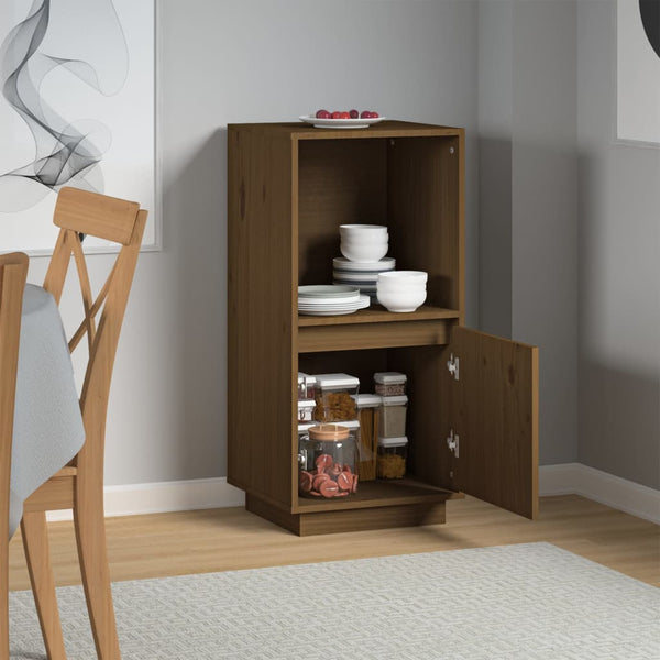 Sideboard Honigbraun Kiefer Massivholz 38x80 cm