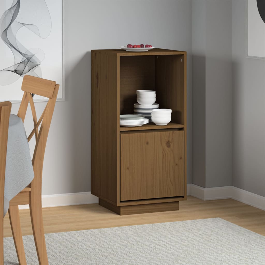 Sideboard Honigbraun Kiefer Massivholz 38x80 cm
