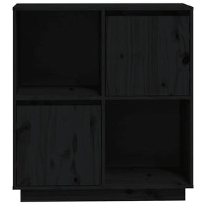 Schwarzes Sideboard 74x35x80cm Kiefer Massivholz