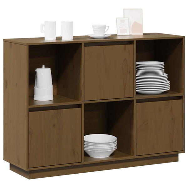 Sideboard Honigbraun Kiefer Massivholz 110,5cm