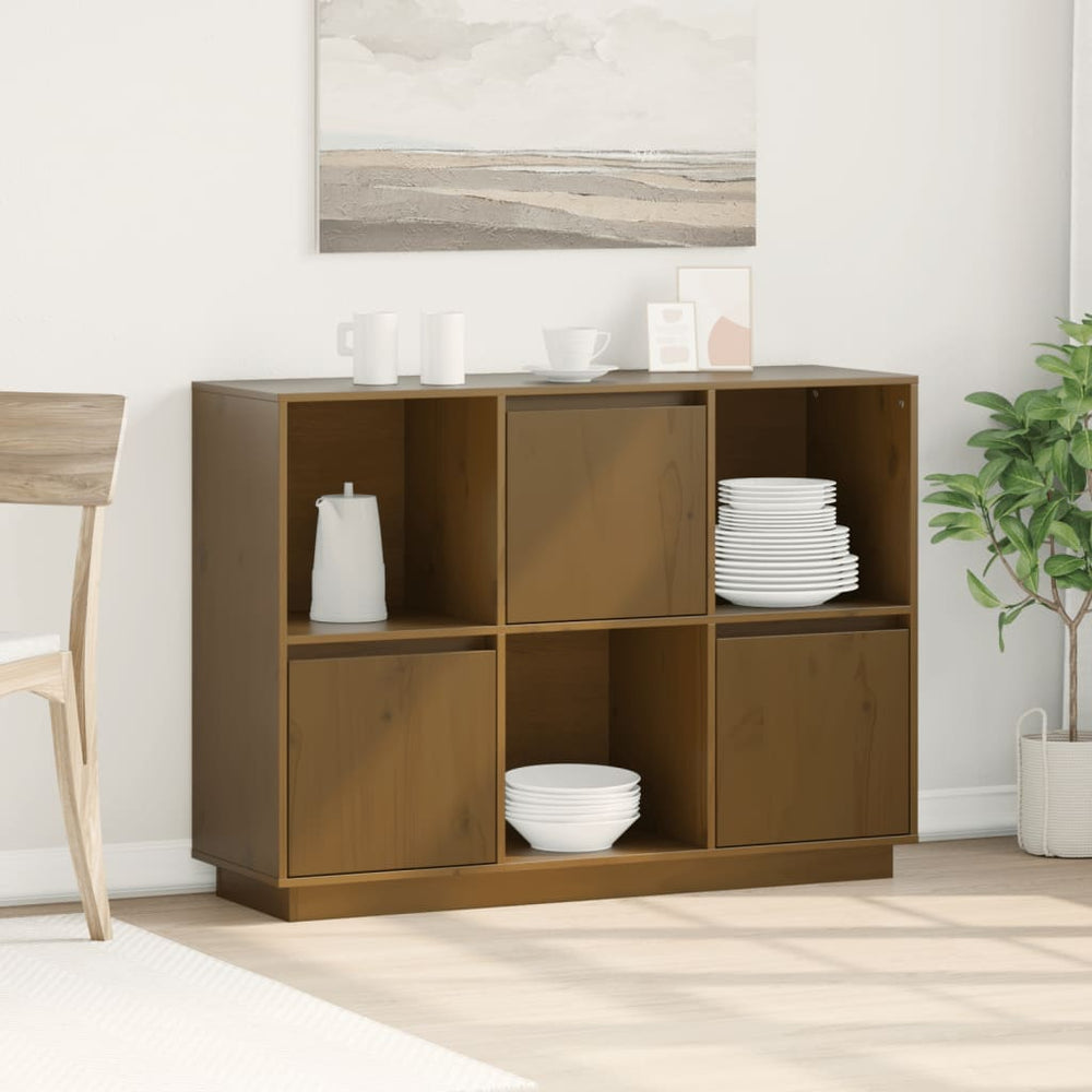 Sideboard Honigbraun Kiefer Massivholz 110,5cm