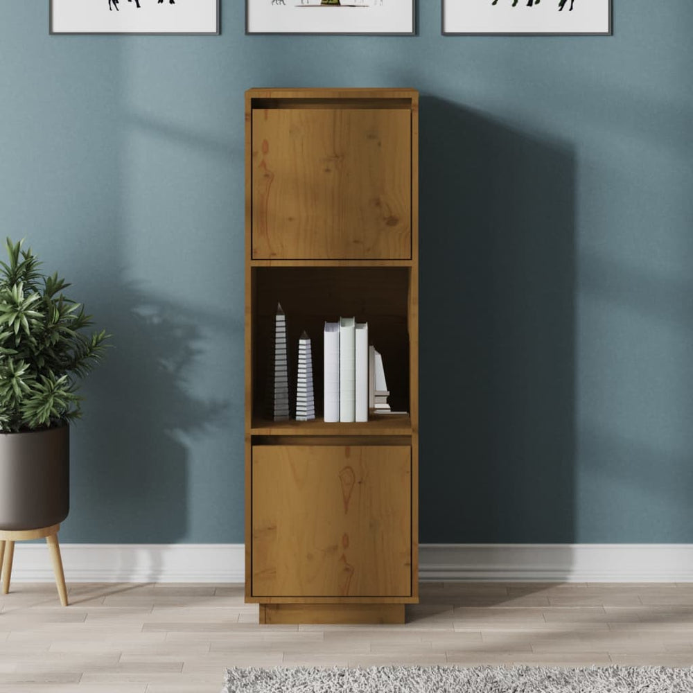 Highboard Honigbraun Kiefer Massivholz