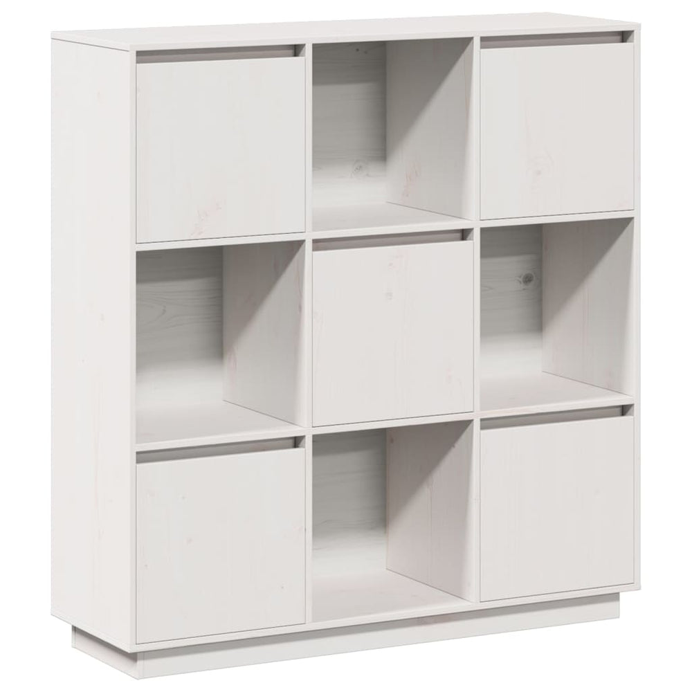 Highboard Weiß Kiefer Massivholz 110,5 cm