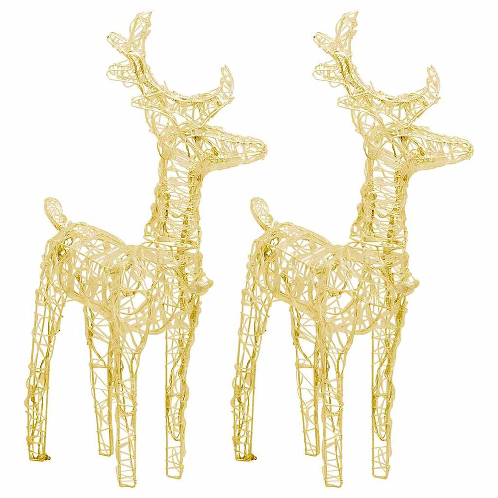vidaXL LED Reindeer 2 pcs Warm White 80 LEDs Acrylic