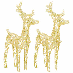 vidaXL LED Reindeer 2 pcs Warm White 80 LEDs Acrylic