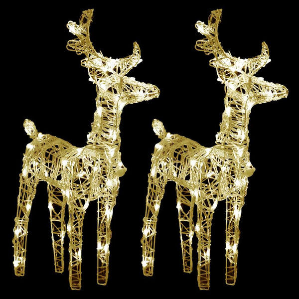 vidaXL LED Reindeer 2 pcs Warm White 80 LEDs Acrylic