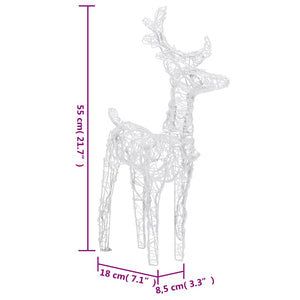 vidaXL LED Reindeer 2 pcs Warm White 80 LEDs Acrylic