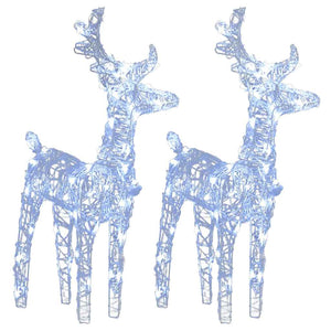 vidaXL LED Reindeer 2 pcs. Cold White 80 LEDs Acrylic