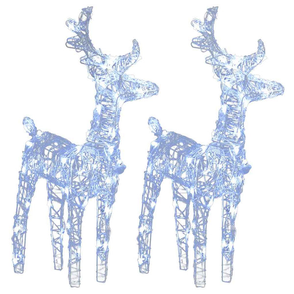 vidaXL LED Reindeer 2 pcs. Cold White 80 LEDs Acrylic