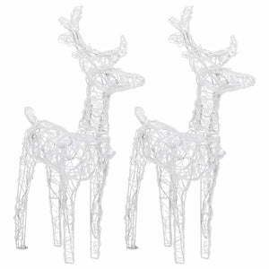 vidaXL LED Reindeer 2 pcs. Cold White 80 LEDs Acrylic