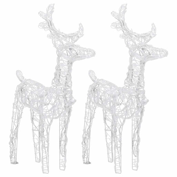 vidaXL LED Reindeer 2 pcs. Cold White 80 LEDs Acrylic