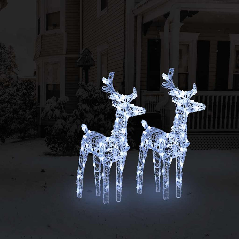 vidaXL LED Reindeer 2 pcs. Cold White 80 LEDs Acrylic