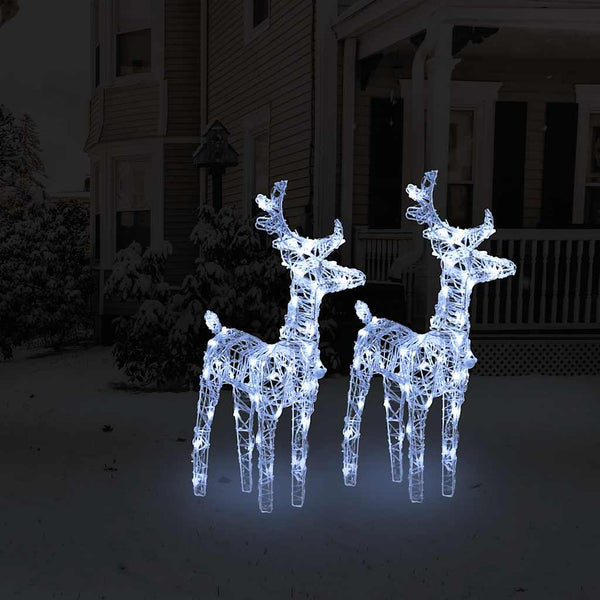 vidaXL LED Reindeer 2 pcs. Cold White 80 LEDs Acrylic