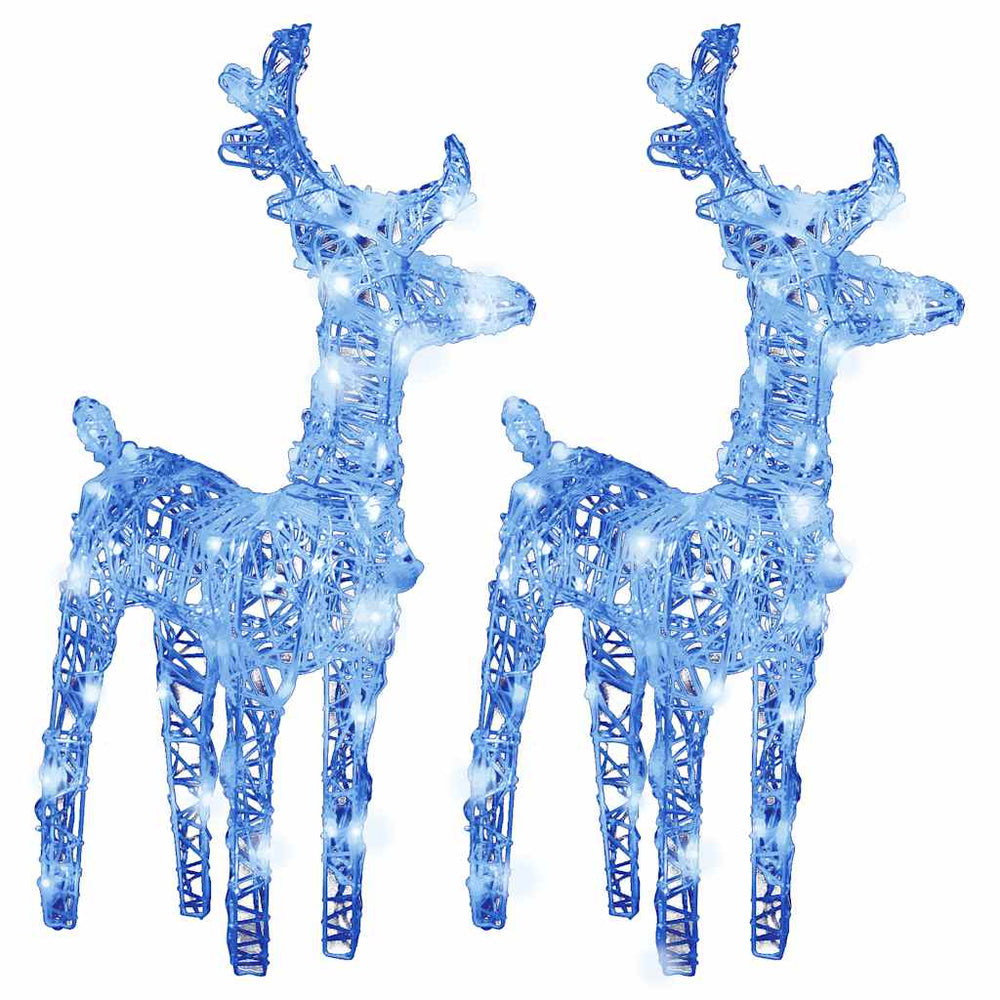 vidaXL LED Reindeer 2 pcs. Blue 80 LEDs Acrylic
