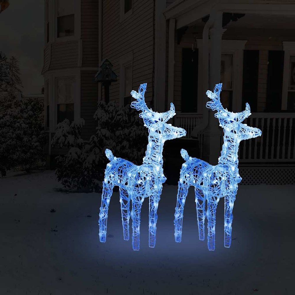 vidaXL LED Reindeer 2 pcs. Blue 80 LEDs Acrylic