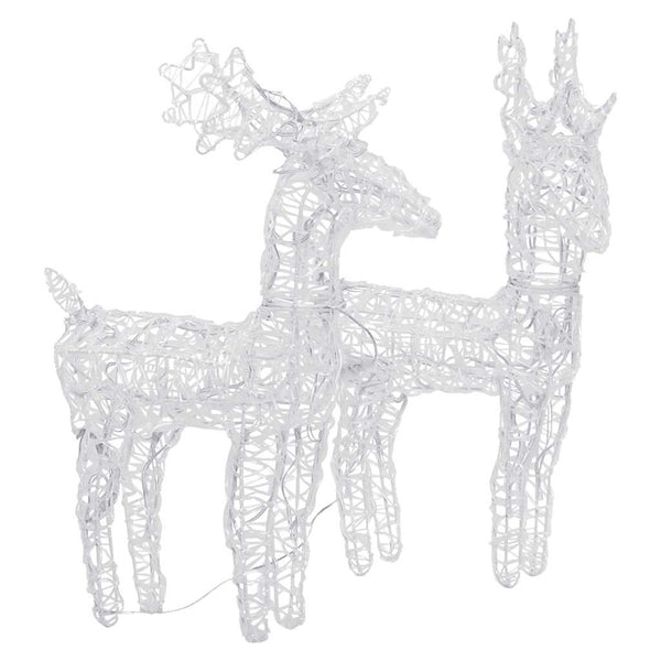 vidaXL LED Reindeer 2 pcs. Multicolored 80 LEDs Acrylic