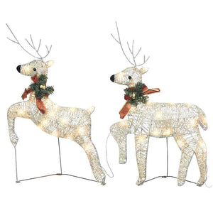 vidaXL LED Reindeer 2 pcs. Gold 40 LEDs