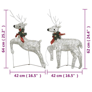 vidaXL LED Reindeer 2 pcs. Gold 40 LEDs