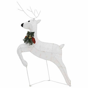 vidaXL LED Reindeer 2 pcs White 40 LEDs