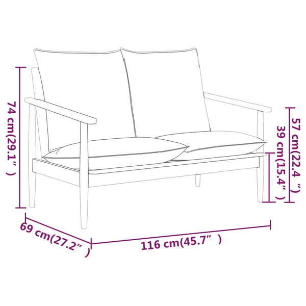 vidaXL 3-Piece Genuine Leather Sofa Set with Solid Acacia Wood Brown