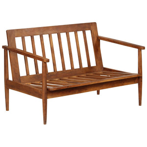 vidaXL 3-Piece Genuine Leather Sofa Set with Solid Acacia Wood Brown
