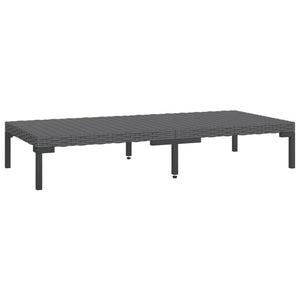 vidaXL 10-pc. Garden Lounge Set with Cushions Poly Rattan Dark Grey