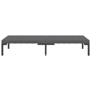 vidaXL 10-pc. Garden Lounge Set with Cushions Poly Rattan Dark Grey