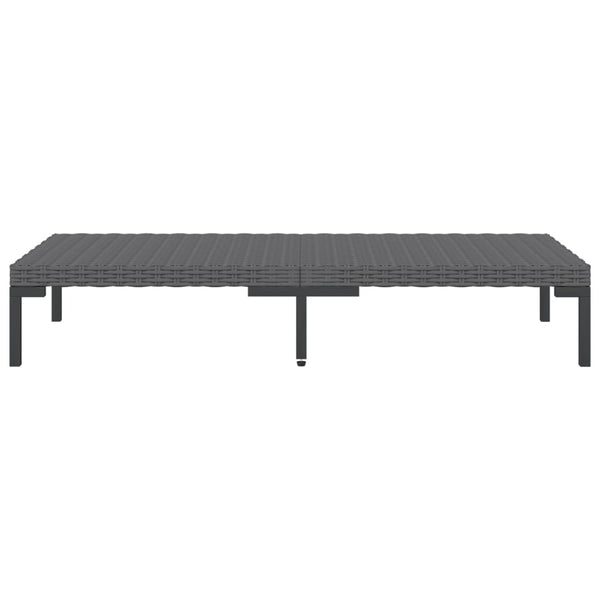 vidaXL 10-pc. Garden Lounge Set with Cushions Poly Rattan Dark Grey