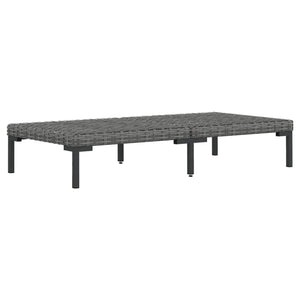 vidaXL 10-pc. Garden Lounge Set with Cushions Poly Rattan Dark Grey
