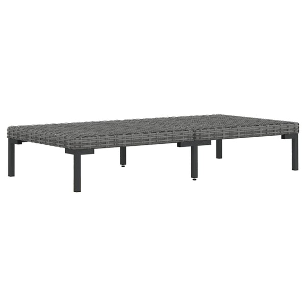vidaXL 10-pc. Garden Lounge Set with Cushions Poly Rattan Dark Grey