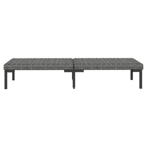 vidaXL 10-pc. Garden Lounge Set with Cushions Poly Rattan Dark Grey
