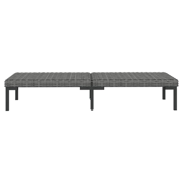 vidaXL 10-pc. Garden Lounge Set with Cushions Poly Rattan Dark Grey