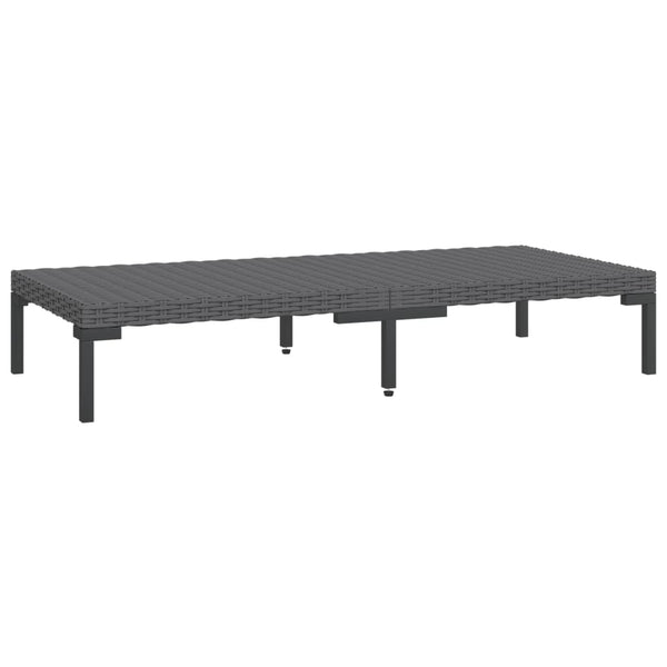 vidaXL 10-pc. Garden Lounge Set with Cushions Poly Rattan Dark Grey