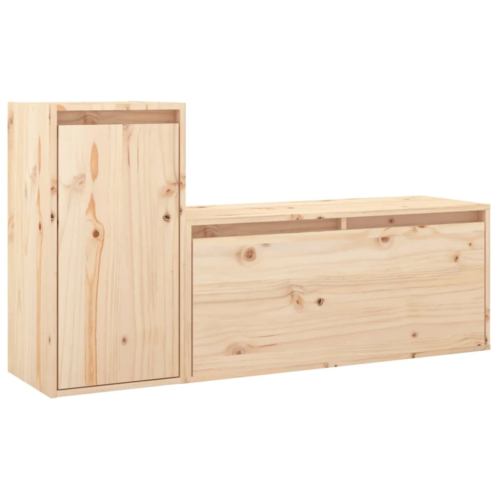 vidaXL TV Cabinets 2 pcs. Solid Pine Wood