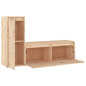 vidaXL TV Cabinets 2 pcs. Solid Pine Wood