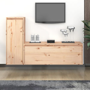vidaXL TV Cabinets 2 pcs. Solid Pine Wood