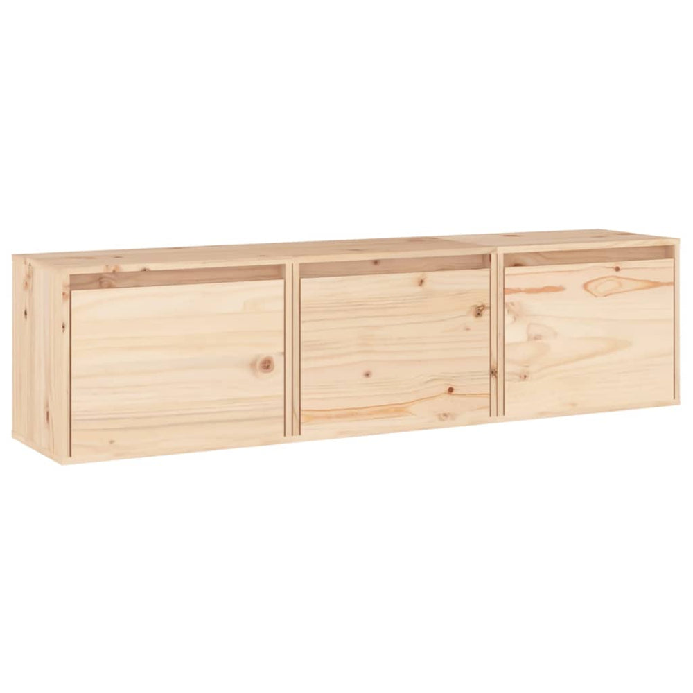 vidaXL TV Cabinets 3 pcs Solid Pine Wood