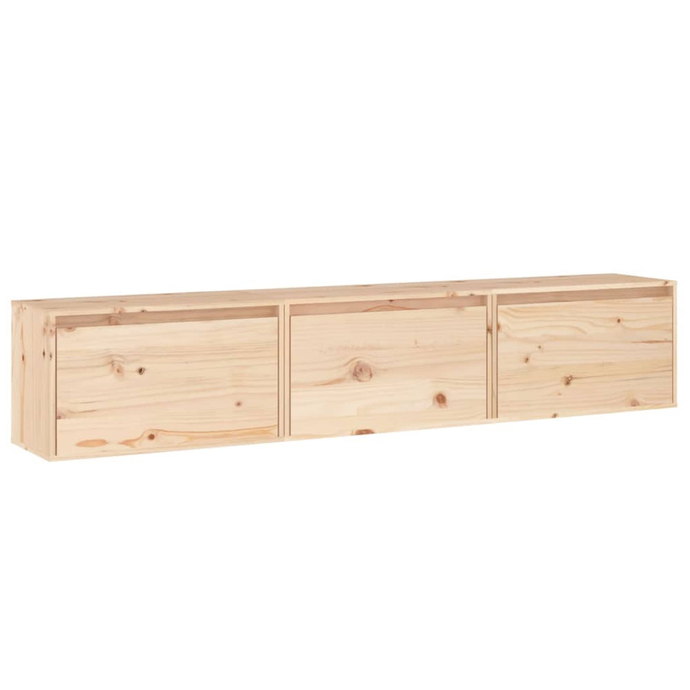 vidaXL TV Cabinets 3 pcs Solid Pine Wood