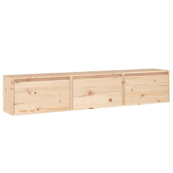 vidaXL TV Cabinets 3 pcs Solid Pine Wood