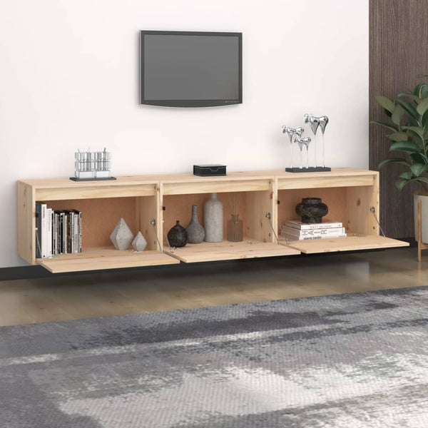 vidaXL TV Cabinets 3 pcs Solid Pine Wood