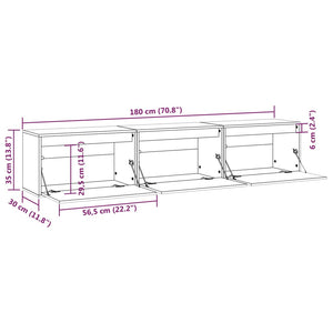 vidaXL TV Cabinets 3 pcs Solid Pine Wood