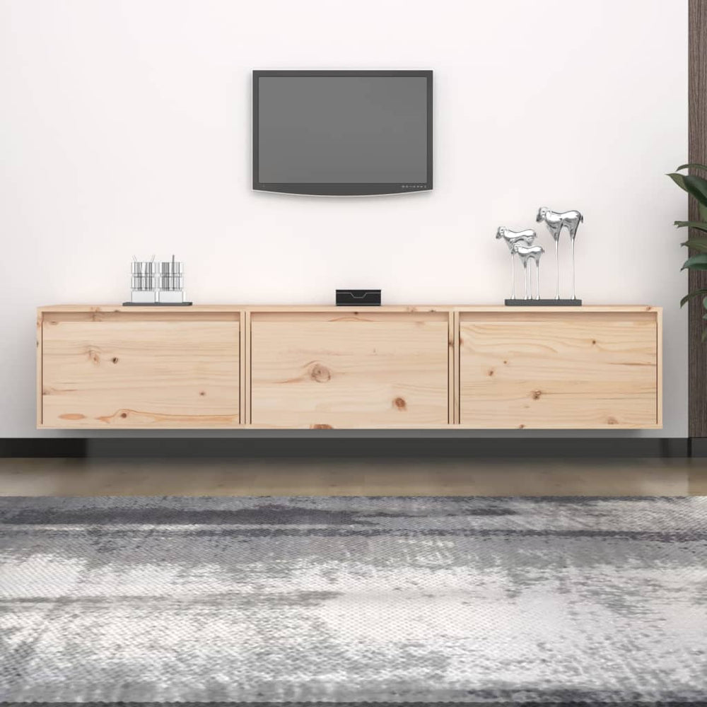 vidaXL TV Cabinets 3 pcs Solid Pine Wood